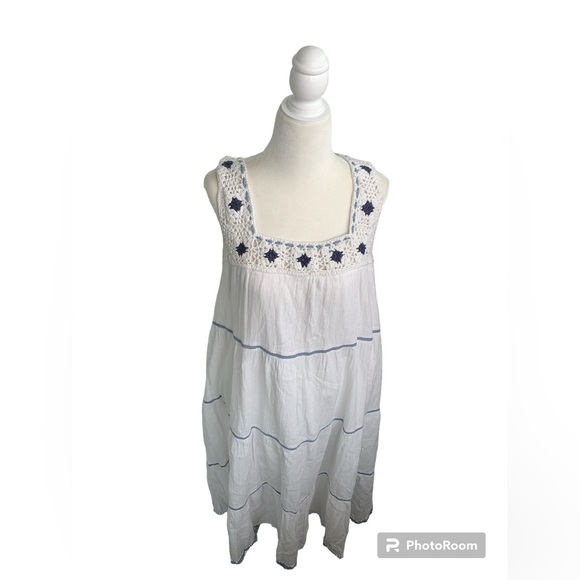 Lucky Brand Crochet Maxi Tiered Dress size Medium - Picture 1 of 8